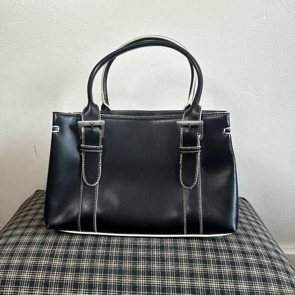 Y2K Black Leather Handbag - Picture 1 of 4